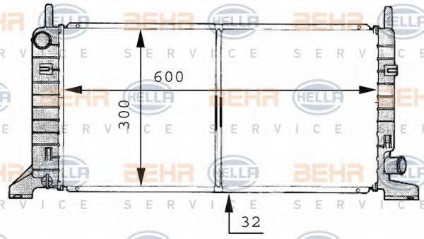 BEHR HELLA SERVICE 8MK376706661 Радиатор, охлаждение двигателя