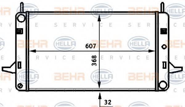 BEHR HELLA SERVICE 8MK376706671 Радиатор, охлаждение двигателя