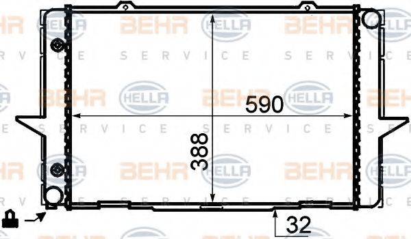 BEHR HELLA SERVICE 8MK376706741 Радиатор, охлаждение двигателя