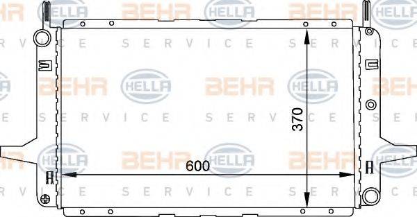BEHR HELLA SERVICE 8MK376707311 Радиатор, охлаждение двигателя