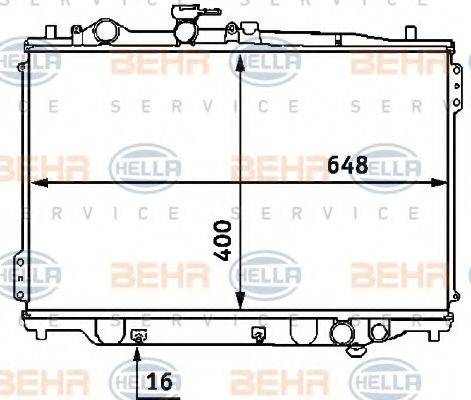 BEHR HELLA SERVICE 8MK376707421 Радиатор, охлаждение двигателя