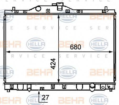 BEHR HELLA SERVICE 8MK376708011 Радиатор, охлаждение двигателя