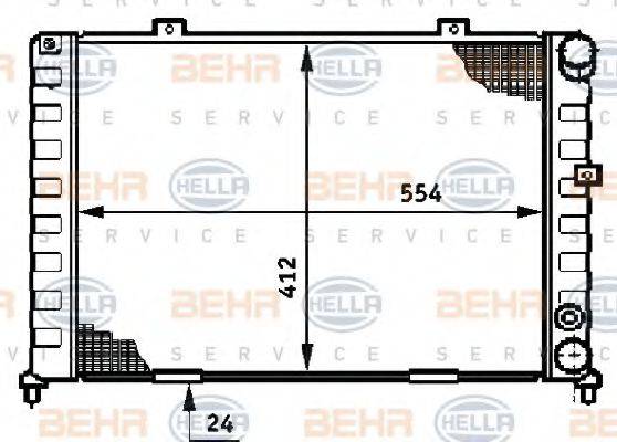 BEHR HELLA SERVICE 8MK376708431 Радиатор, охлаждение двигателя