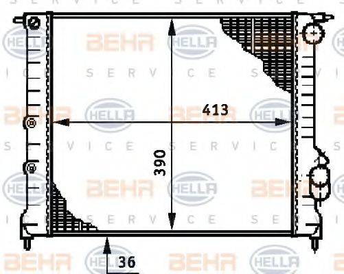 BEHR HELLA SERVICE 8MK376708611 Радиатор, охлаждение двигателя