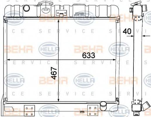 BEHR HELLA SERVICE 8MK376709361 Радиатор, охлаждение двигателя