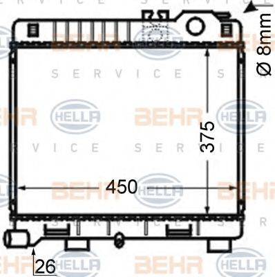 BEHR HELLA SERVICE 8MK376710181 Радиатор, охлаждение двигателя