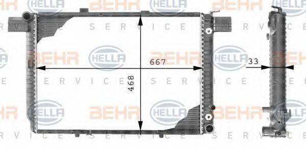 BEHR HELLA SERVICE 8MK376710341 Радиатор, охлаждение двигателя