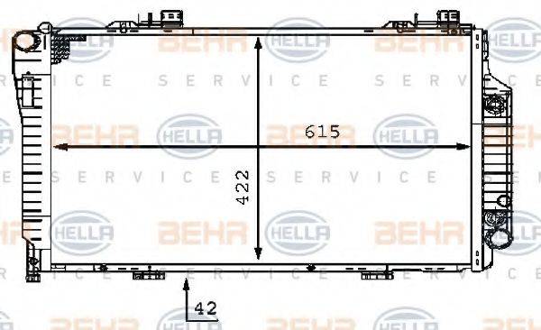 BEHR HELLA SERVICE 8MK376710361 Радиатор, охлаждение двигателя