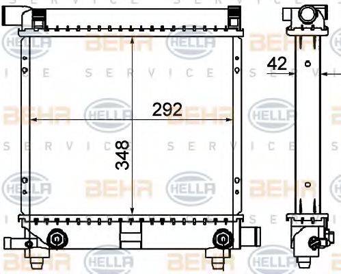 BEHR HELLA SERVICE 8MK376711311 Радиатор, охлаждение двигателя