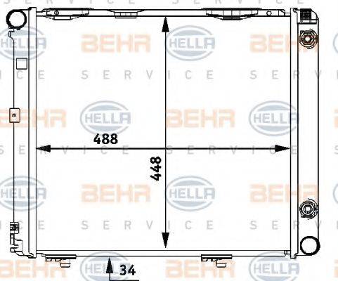 BEHR HELLA SERVICE 8MK376711371 Радиатор, охлаждение двигателя