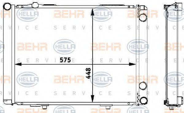 BEHR HELLA SERVICE 8MK376711531 Радиатор, охлаждение двигателя