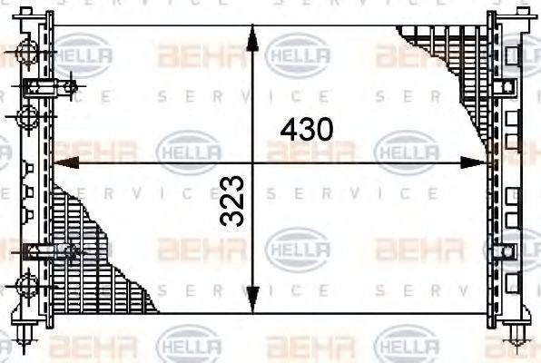 BEHR HELLA SERVICE 8MK376712081 Радиатор, охлаждение двигателя