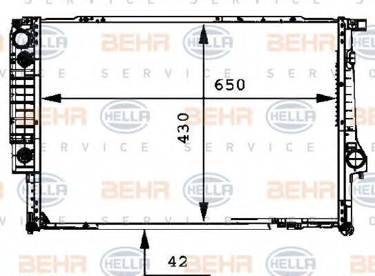 BEHR HELLA SERVICE 8MK376712131 Радиатор, охлаждение двигателя