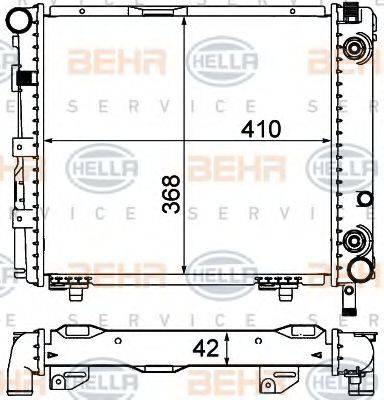 BEHR HELLA SERVICE 8MK376712151 Радиатор, охлаждение двигателя