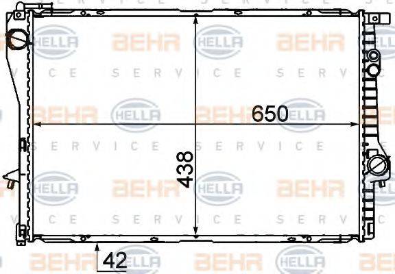 BEHR HELLA SERVICE 8MK376712231 Радиатор, охлаждение двигателя