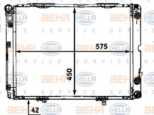 BEHR HELLA SERVICE 8MK376712301 Радиатор, охлаждение двигателя