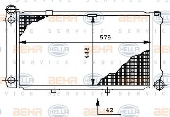 BEHR HELLA SERVICE 8MK376712311 Радиатор, охлаждение двигателя
