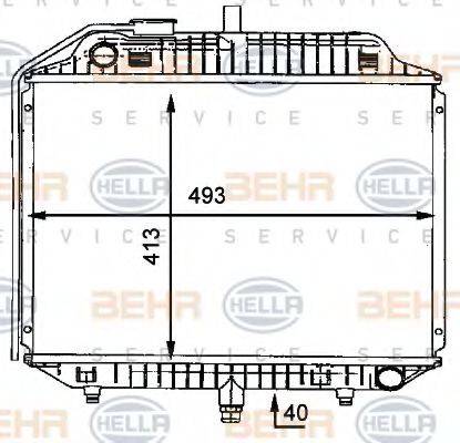 BEHR HELLA SERVICE 8MK376712411 Радиатор, охлаждение двигателя