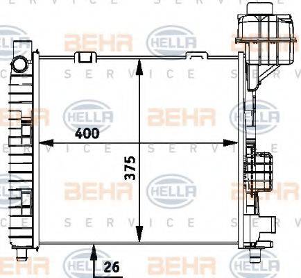 BEHR HELLA SERVICE 8MK376713031 Радиатор, охлаждение двигателя