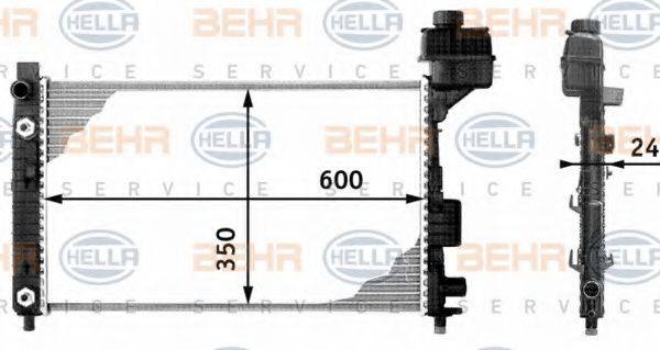 BEHR HELLA SERVICE 8MK376713041 Радиатор, охлаждение двигателя