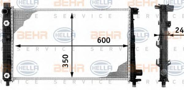 BEHR HELLA SERVICE 8MK376713051 Радиатор, охлаждение двигателя