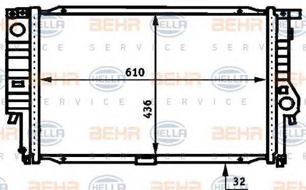 BEHR HELLA SERVICE 8MK376713201 Радиатор, охлаждение двигателя