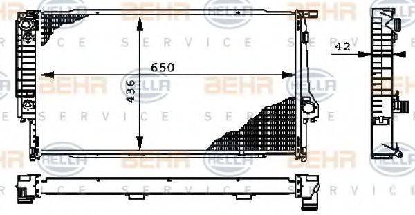 BEHR HELLA SERVICE 8MK376713221 Радиатор, охлаждение двигателя