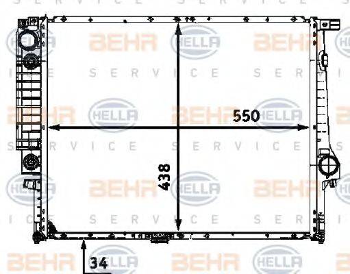 BEHR HELLA SERVICE 8MK376713251 Радиатор, охлаждение двигателя