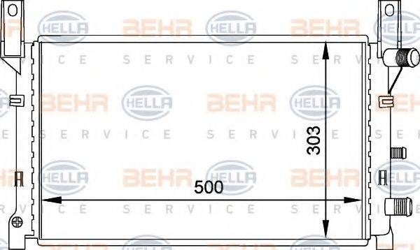 BEHR HELLA SERVICE 8MK376713411 Радиатор, охлаждение двигателя