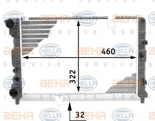 BEHR HELLA SERVICE 8MK376713481 Радиатор, охлаждение двигателя