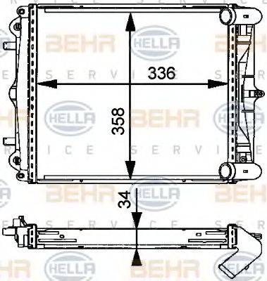 BEHR HELLA SERVICE 8MK376713791 Радиатор, охлаждение двигателя