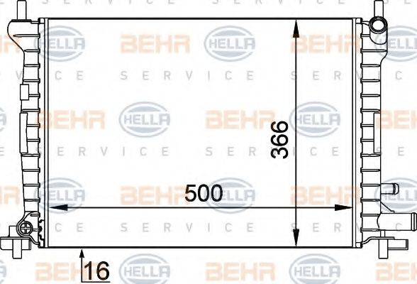 BEHR HELLA SERVICE 8MK376714061 Радиатор, охлаждение двигателя