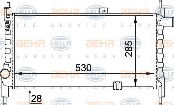 BEHR HELLA SERVICE 8MK376714281 Радиатор, охлаждение двигателя