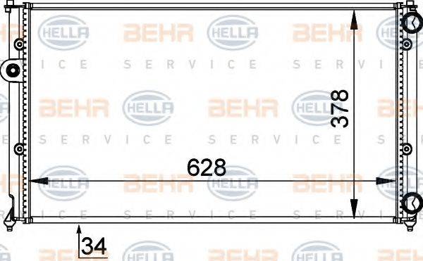 BEHR HELLA SERVICE 8MK376714451 Радиатор, охлаждение двигателя