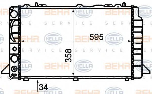BEHR HELLA SERVICE 8MK376714521 Радиатор, охлаждение двигателя