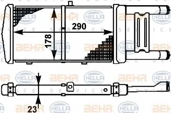 BEHR HELLA SERVICE 8MK376714531 Радиатор, охлаждение двигателя