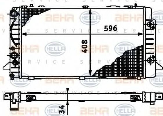 BEHR HELLA SERVICE 8MK376714761 Радиатор, охлаждение двигателя