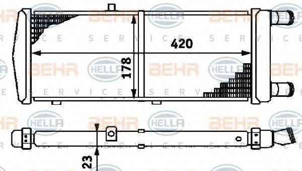 BEHR HELLA SERVICE 8MK376715201 Радиатор, охлаждение двигателя