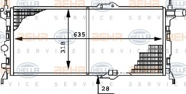 BEHR HELLA SERVICE 8MK376715691 Радиатор, охлаждение двигателя