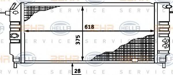 BEHR HELLA SERVICE 8MK376715721 Радиатор, охлаждение двигателя
