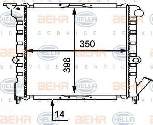 BEHR HELLA SERVICE 8MK376716061 Радиатор, охлаждение двигателя