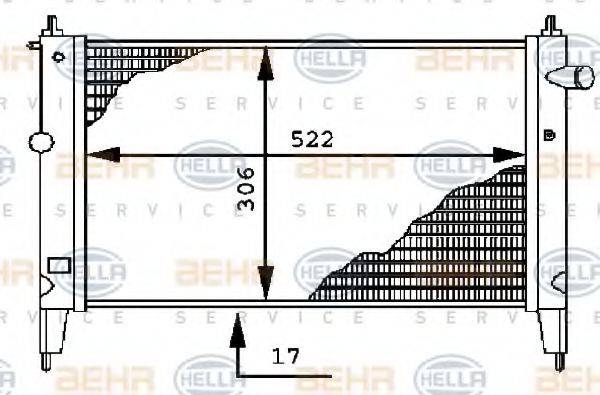 BEHR HELLA SERVICE 8MK376716071 Радиатор, охлаждение двигателя