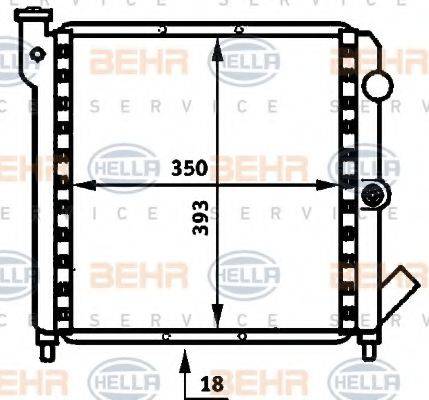 BEHR HELLA SERVICE 8MK376716381 Радиатор, охлаждение двигателя