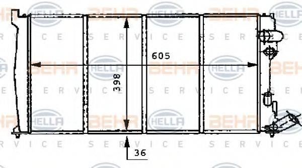 BEHR HELLA SERVICE 8MK376716511 Радиатор, охлаждение двигателя