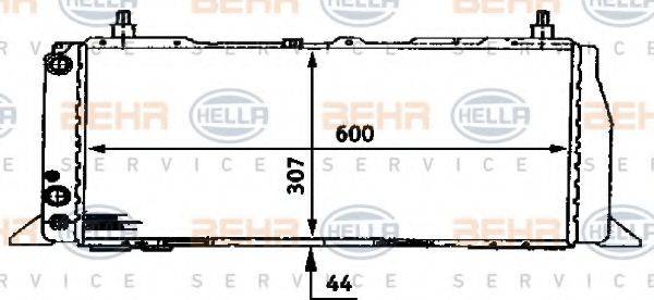 BEHR HELLA SERVICE 8MK376716641 Радиатор, охлаждение двигателя