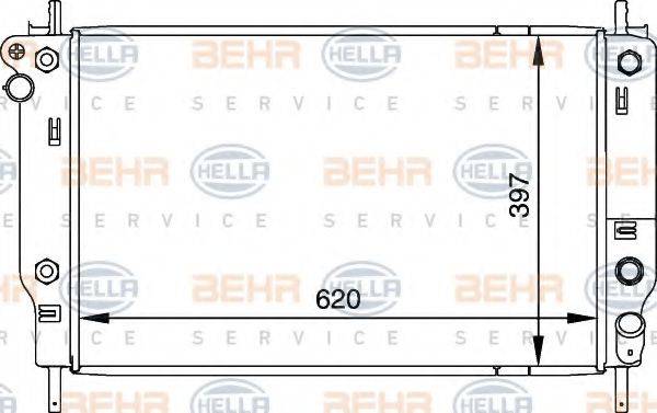 BEHR HELLA SERVICE 8MK376716681 Радиатор, охлаждение двигателя