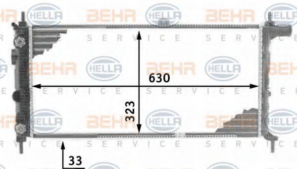 BEHR HELLA SERVICE 8MK376716701 Радиатор, охлаждение двигателя