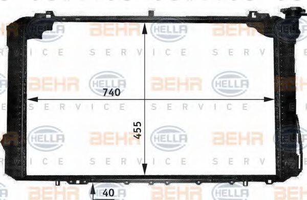 BEHR HELLA SERVICE 8MK376717141 Радиатор, охлаждение двигателя