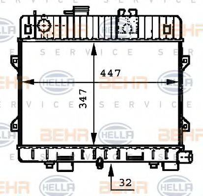 BEHR HELLA SERVICE 8MK376717191 Радиатор, охлаждение двигателя