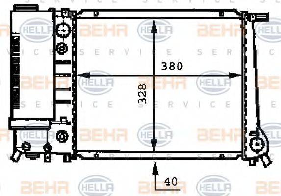 BEHR HELLA SERVICE 8MK376717201 Радиатор, охлаждение двигателя